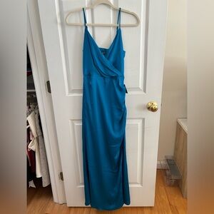 Blue maxi occasion dress